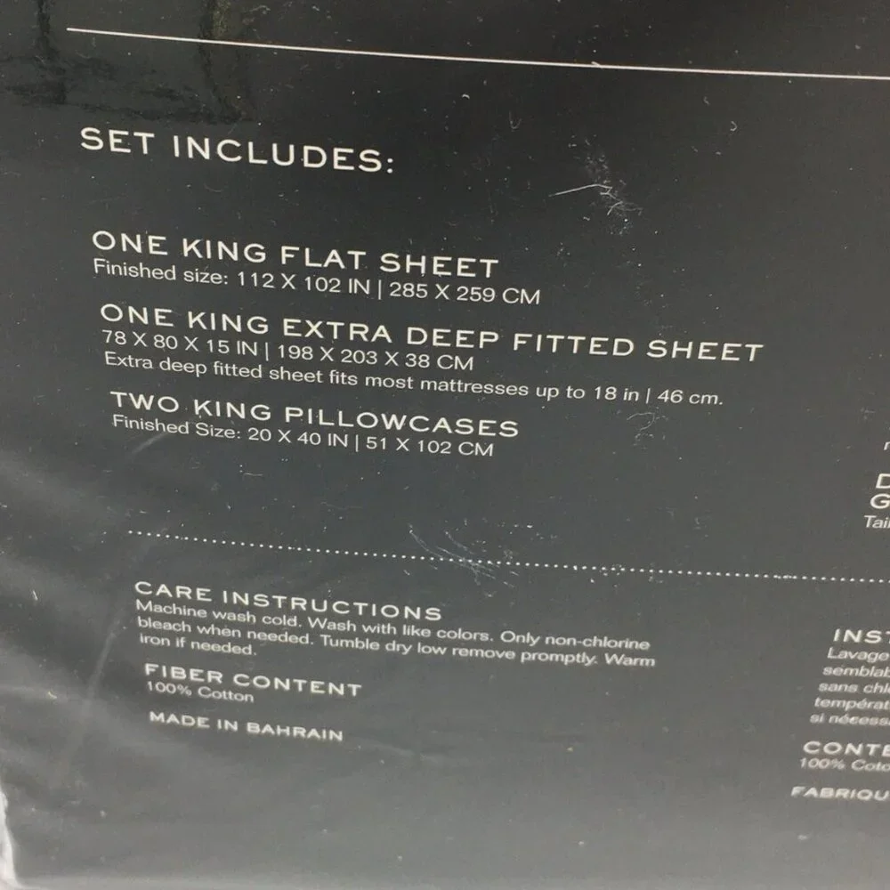 NEW 4pc Ralph Lauren Delicate Blue Gray Floral KING Sheet Set Cottage Country